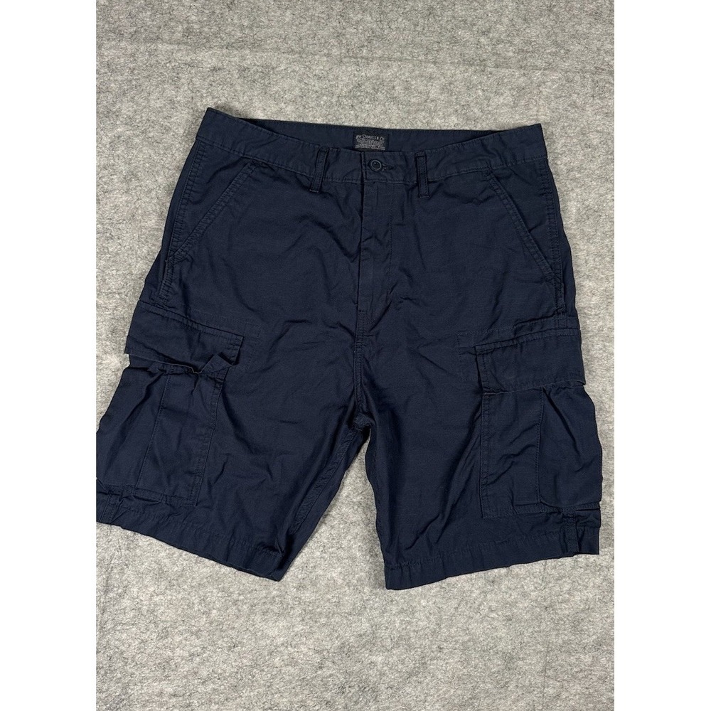 Levi Strauss & Co Mens Black Ripstop‎ Cargo Shorts Size 33 Utility Multi Pocket